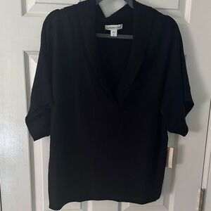 Coldwater Creek Black V-Neck Sweater size Large.